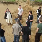 Hannah a bit cold and wet