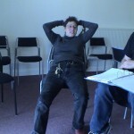 Coral in typical pose- keys prominent