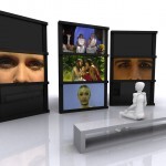 Design 2a. Video projection. Portable screens