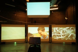 Wide shot installation.  House lights on